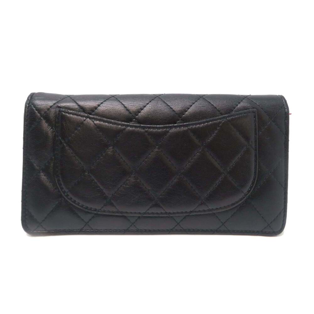 CHANEL Authentic Black Lambskin Leather Wallet - Picture 2 of 10